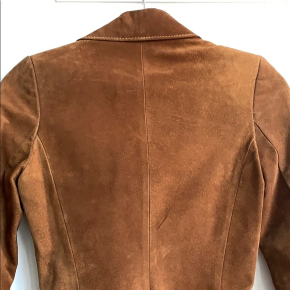 Vintage Suede Leather Blazer Jacket - Picture 6 of 15